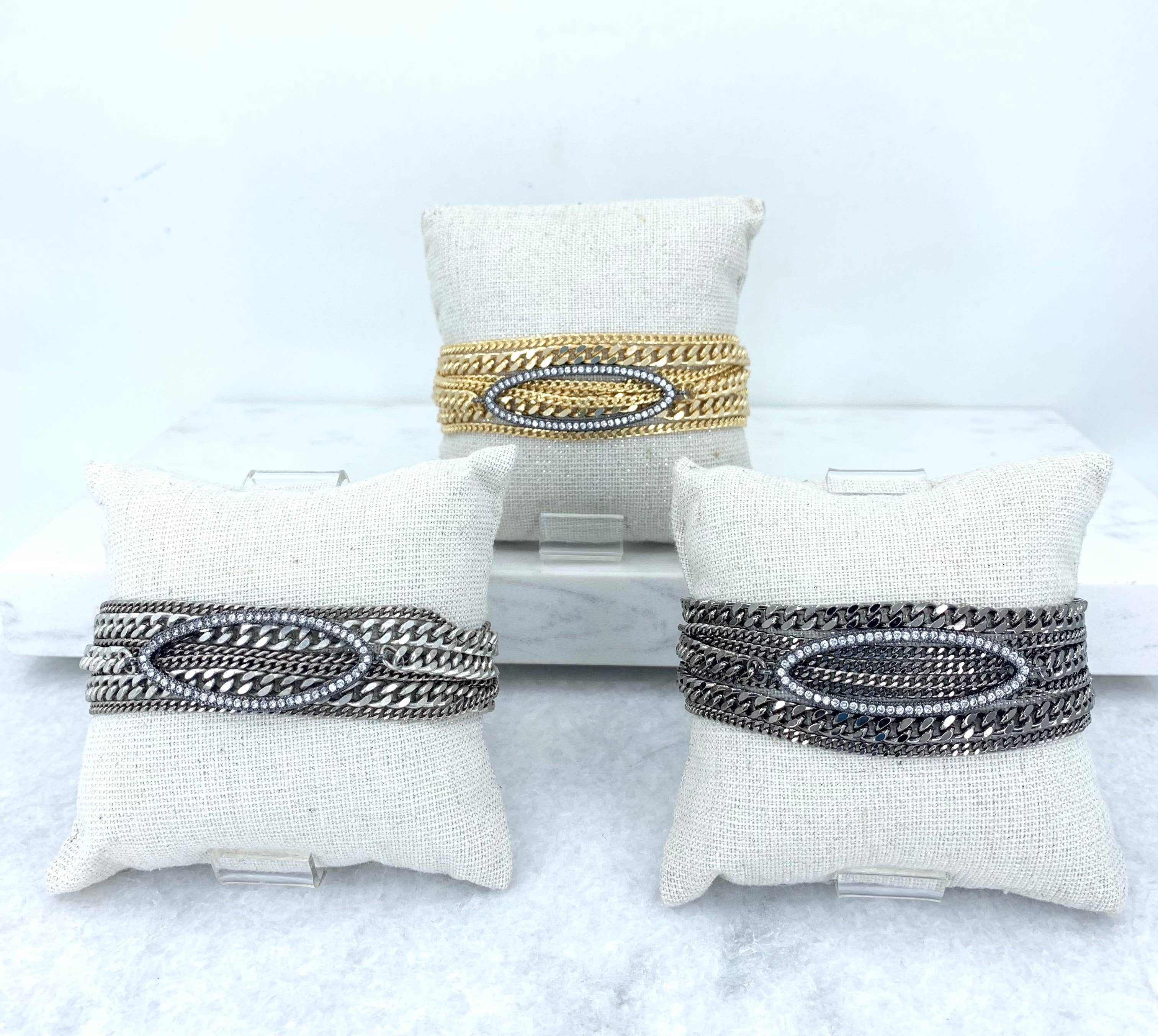 BMR - Wholesale Link & Chain Bracelet - Marlo Multi Chain Link & Chain Bracelet2