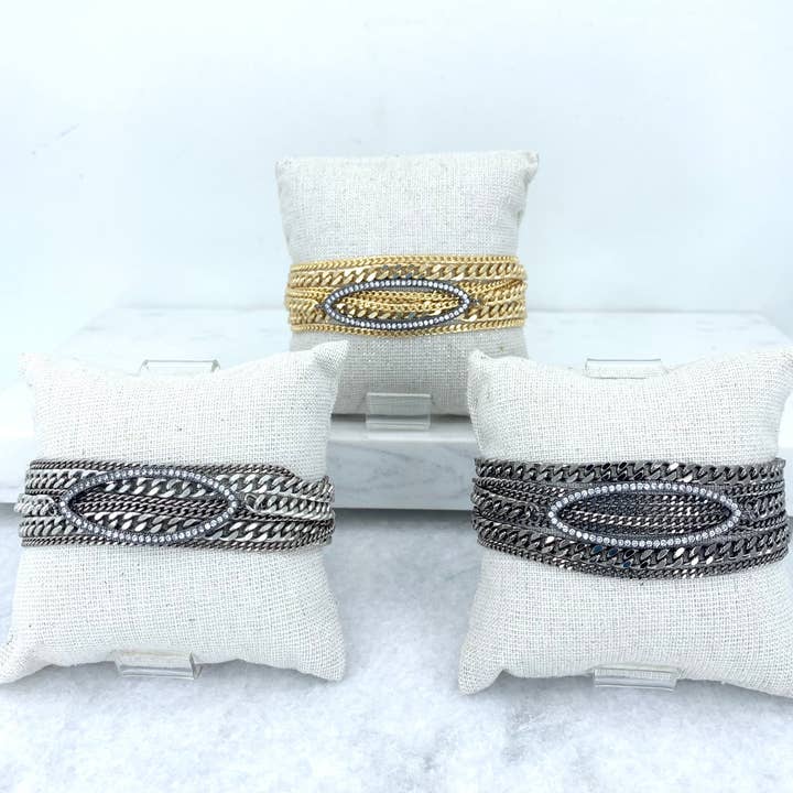 BMR - Wholesale Link & Chain Bracelet - Marlo Multi Chain Link & Chain Bracelet2