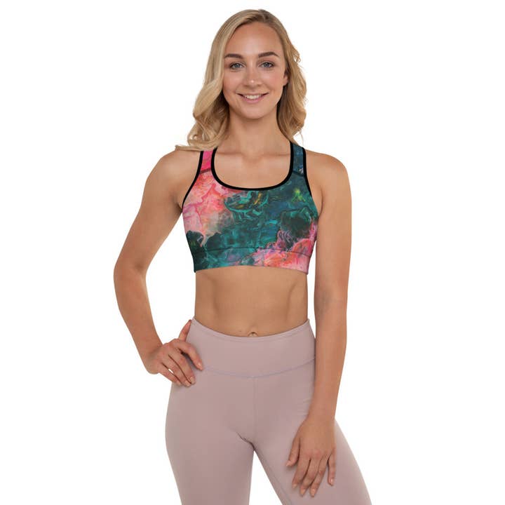 Ressentez le soutien‑gorge de sport rembourré Borboleta pour la vente par Rainbow City