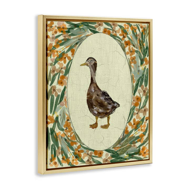 Stupell Industries – wholesale Wall sign – Traditional Floral Duck Portrait - Framed Wall Art17
