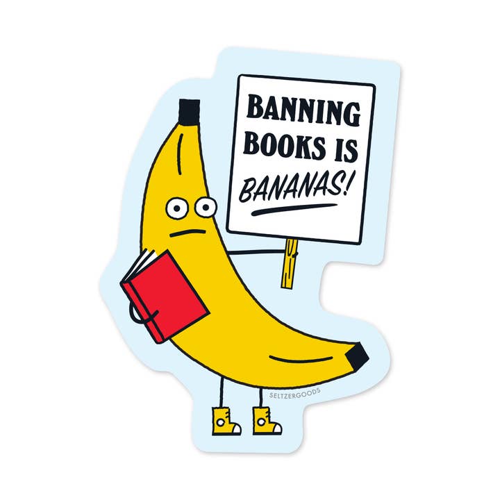 Pegatina Banana Books para venta al por mayor de Seltzer Goods