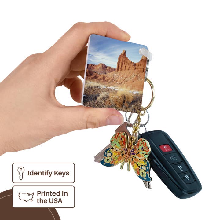 3dRose - Wholesale Keychain - Unisex - 3dRose, Chimney rock formation, Capitol Reef, Utah, USA - US45 SSM0474 - Scott T. Smith, Key Chain2