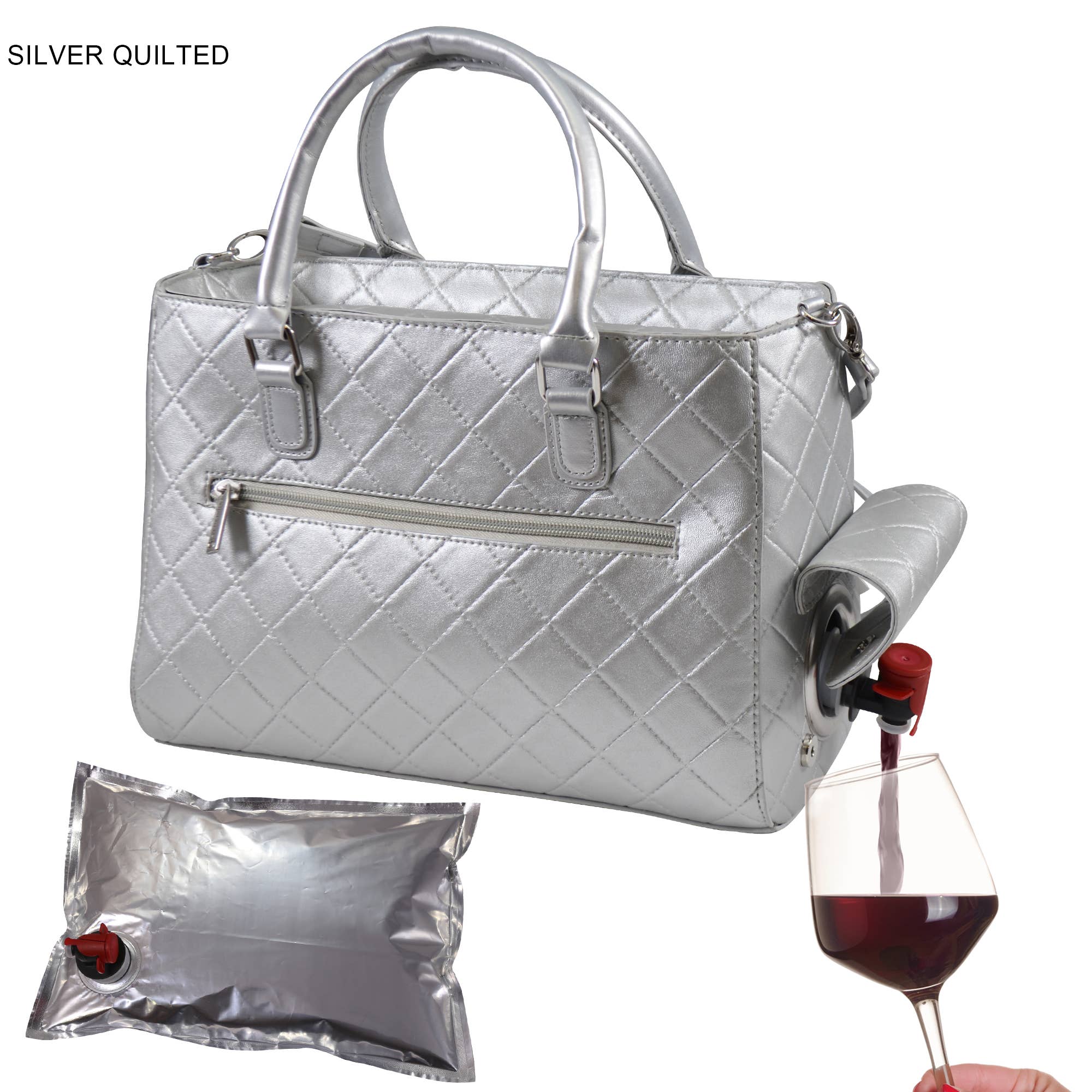 Primeware Inc. - Wholesale Wine Tote - Drink Purse | Insulated Wine Dispenser Classic Design7