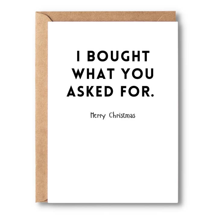 J'ai acheté ce que tu m'as demandé. Joyeux Noël pour la vente par Simple Scribble