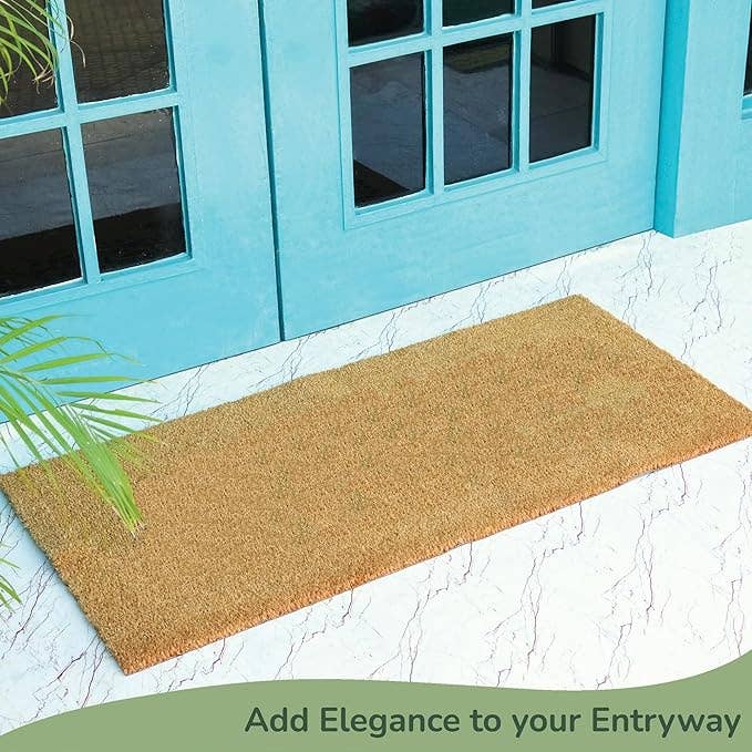 India Wholesale Co – wholesale Door mat – Extra Large Coir Mats Basic Plain - 22X47" Beige1