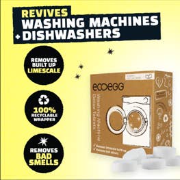 Ecoegg – wholesale Pulvertvättmedel/tvättmedelstabletter – Detox Rengöringstabletter 6 pack - Tvättmaskin & Diskmaskin