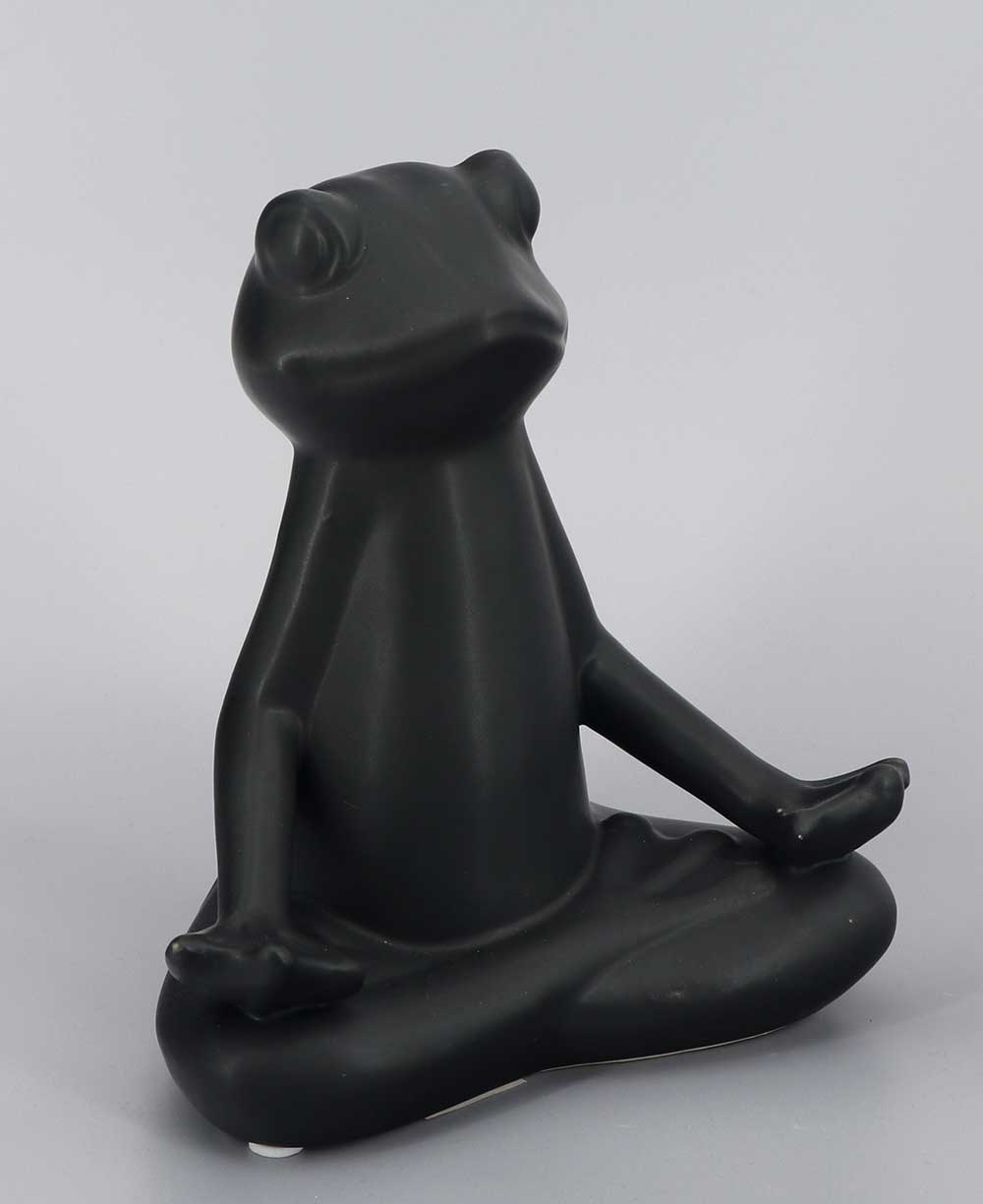 Buddha Groove - Wholesale Decorative Figurine - Set of 3 Yoga Frog Black Ceramic Statues1