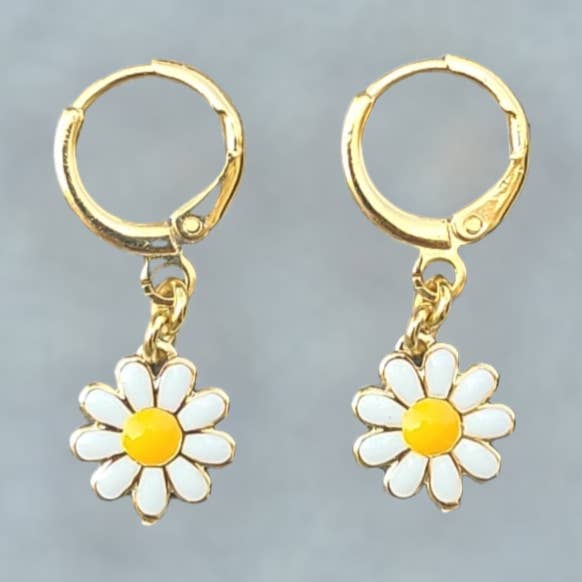 Orecchini Daisy Mini Hoops per la vendita all'ingrosso da parte di LPL Creations