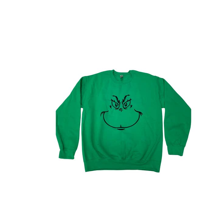 Den Grinch-broderede sweatshirt for engroshandel hos Avenue J
