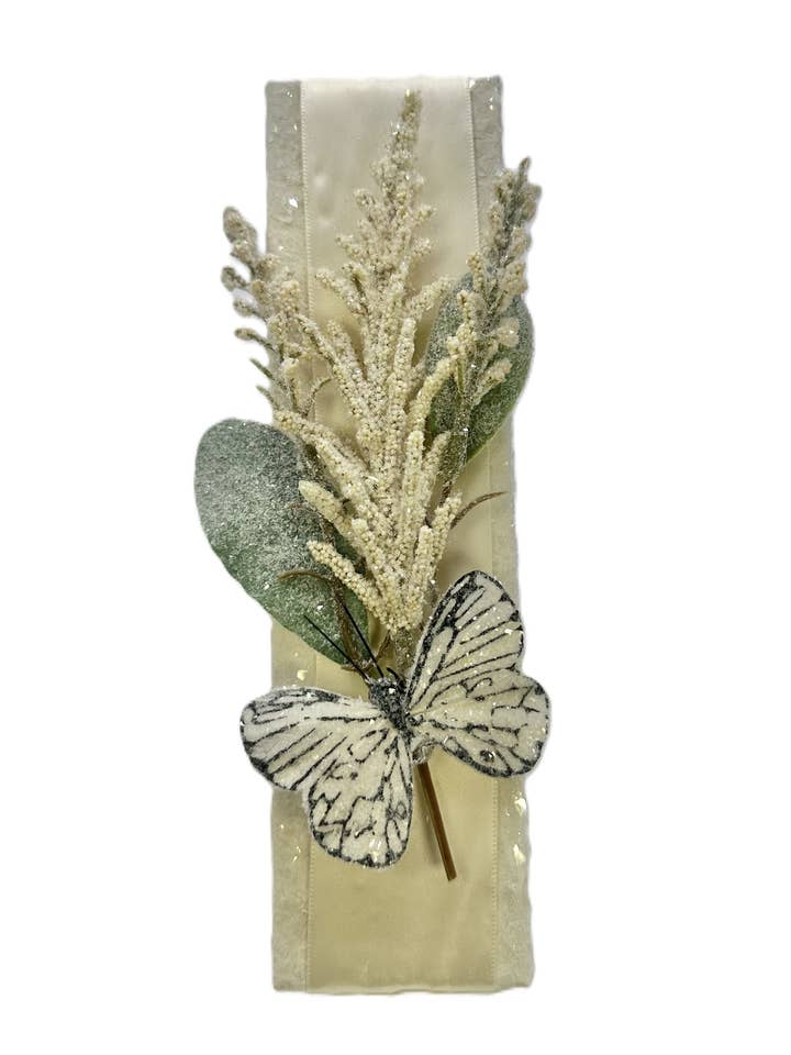 Butterfly Necklace Box - Cream for wholesale by Sherri's Designs