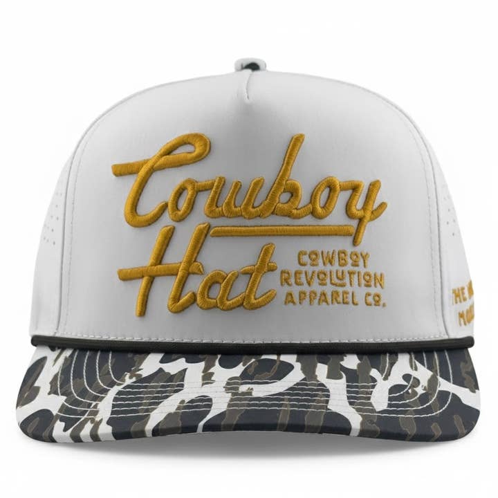 Atakapa Flatline - NOLA White “Cowboy Hat” for wholesale by Cowboy Revolution Apparel Co.