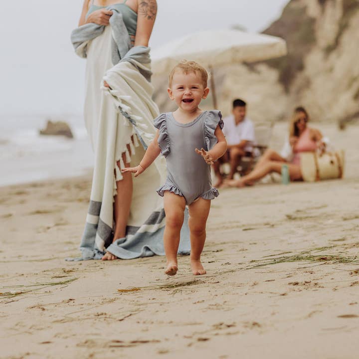 Beach State Oceanside Beach Blanket - High Tide Stripe for wholesale on Faire10