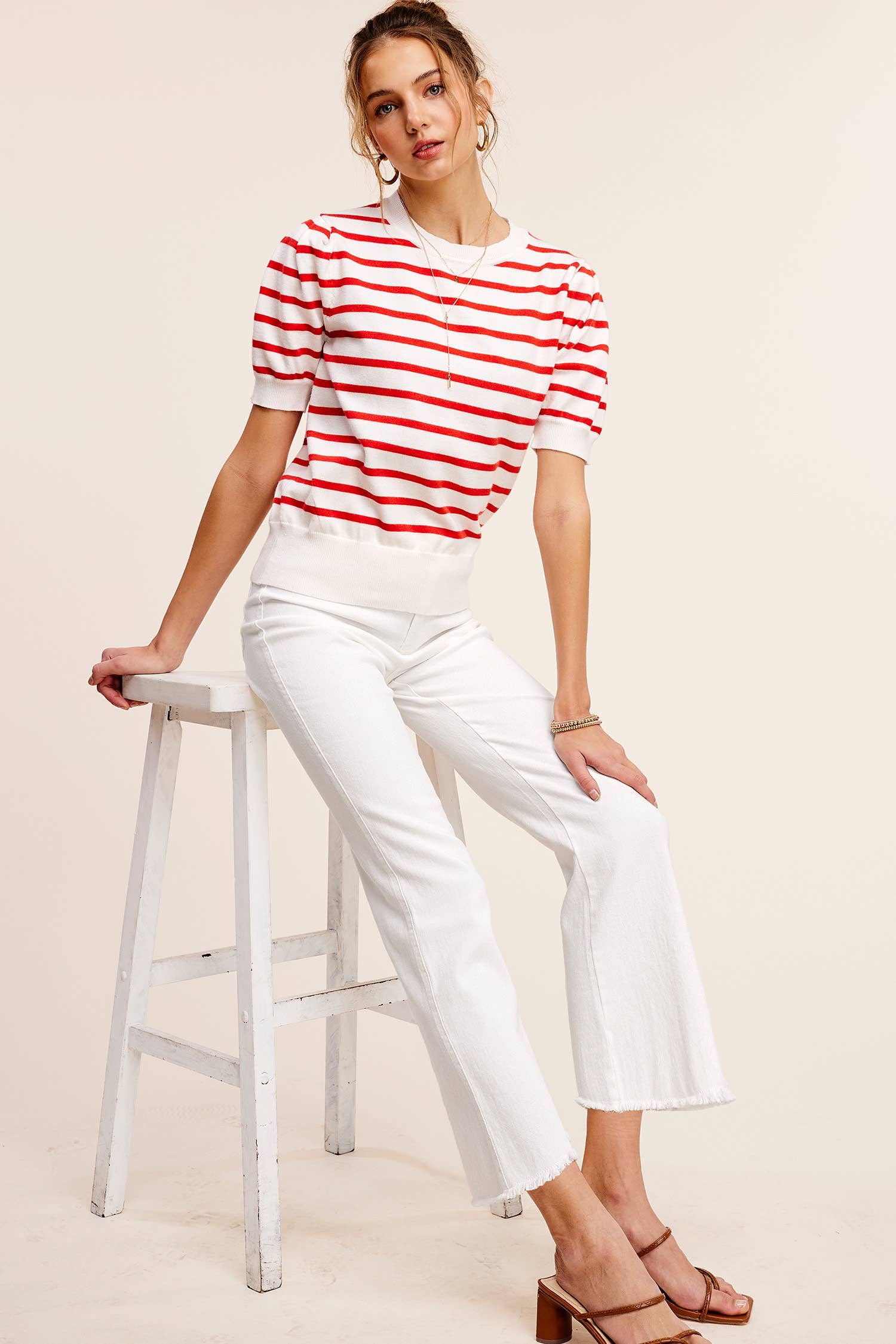 La Miel – Calças - Mulher por atacado – MCP3113-Calças Flare elástica de Cintura Alta Lavada e Macio37