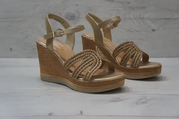 Top Staka - Wholesale Wedges - Women's - A68176Women's Summer Sparkling Wedge Cushion Platform Sandal2