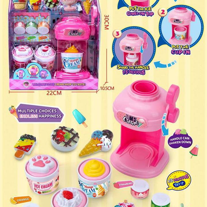 Ice Cream Shop Play Set on Card for wholesale by Deluxe Import Trading