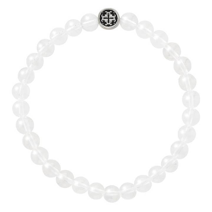 CLARITY: Crystal Quartz Stretcharmband för kvinnor för wholesale av Mala and Mantra