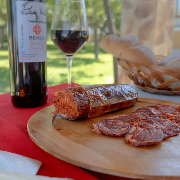 BEHER USA - Wholesale Pork - 100% Ibérico Acorn-Fed Chorizo machine-cut sliced 2oz4