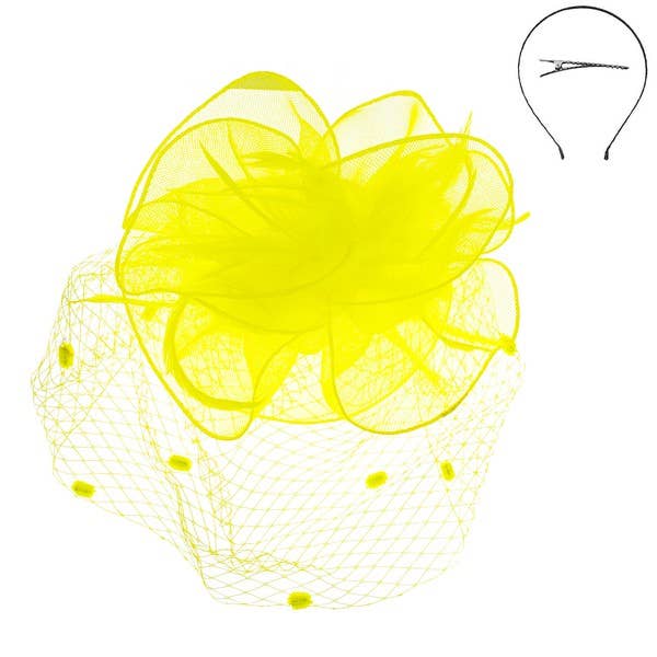 anbfashion - Wholesale Fascinator Hat - Women's - KENTUCKY DERBY FLOWER FEATHERS VEILED FASCINATOR HTH259112