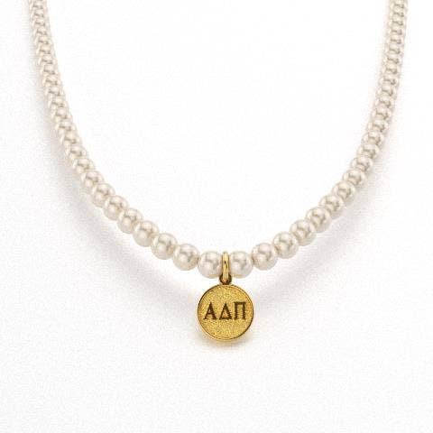 Shawn Paul - Vendita all'ingrosso Collana con ciondolo/pendaglio - Collana di perle Alpha Delta Pi Sorority Purity
