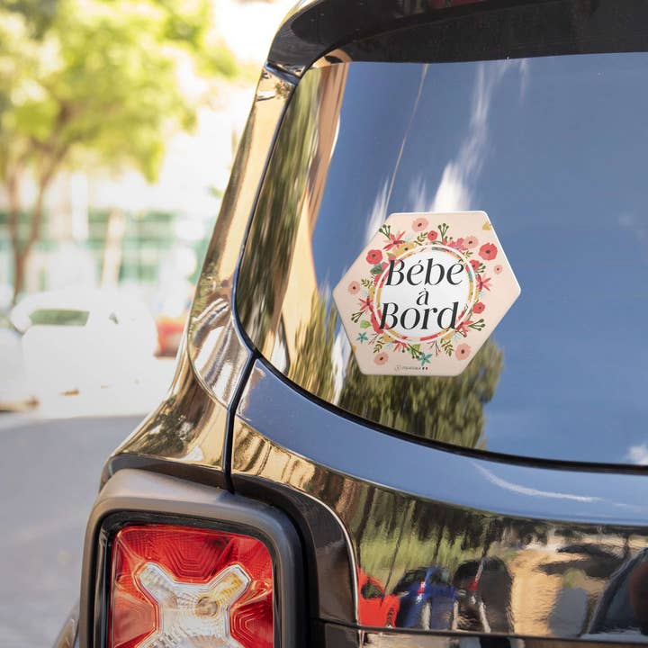 Irréversible - Wholesale Sticker - Baby on Board Sticker Made in France - Flowers8