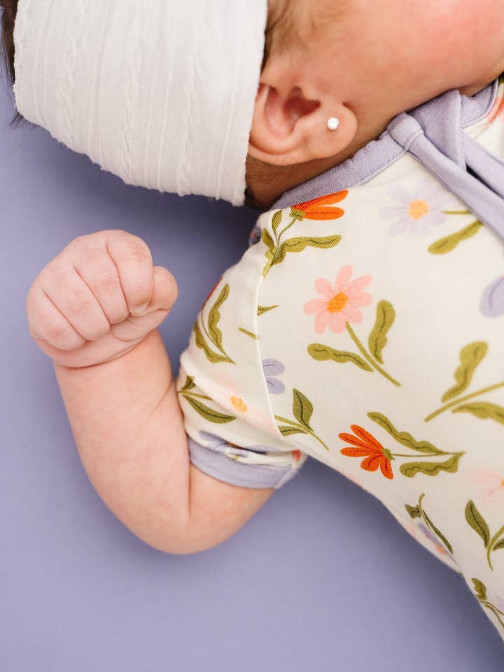 Little One Shop - Wholesale Jumpsuit - Baby - Daisy Daydream Bamboo Short Romper