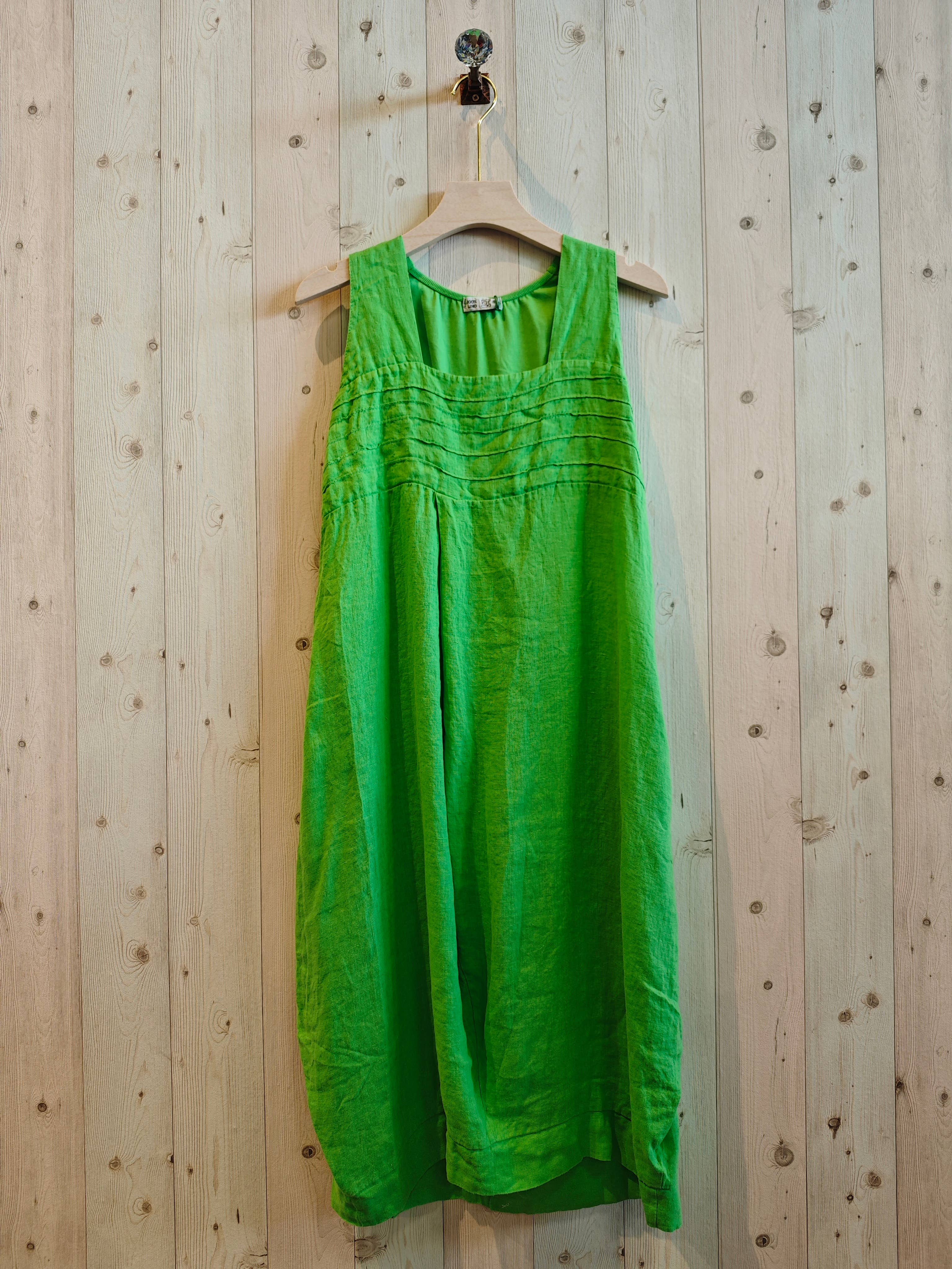 Linen & More – Großhandel Kleid – Damen – REF 24098 Ballonkleid aus 100 % Leinen mit breiten Trägern12