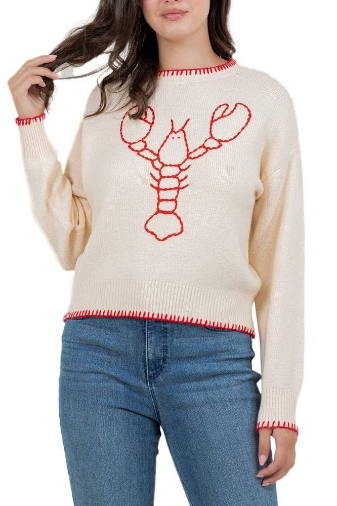 Vanilla Monkey - Vendita all'ingrosso Maglione tricot - Donna - Maglione con intarsio di aragosta0