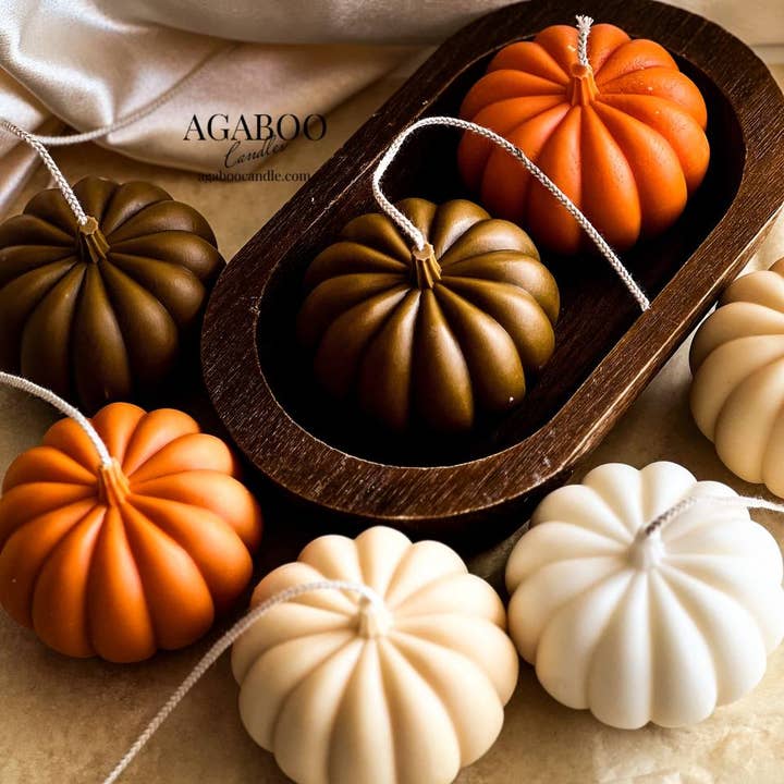 Candela grande e carina a forma di zucca 7,6 x 3,5 cm - Halloween per la vendita all'ingrosso da parte di Agaboo Candle