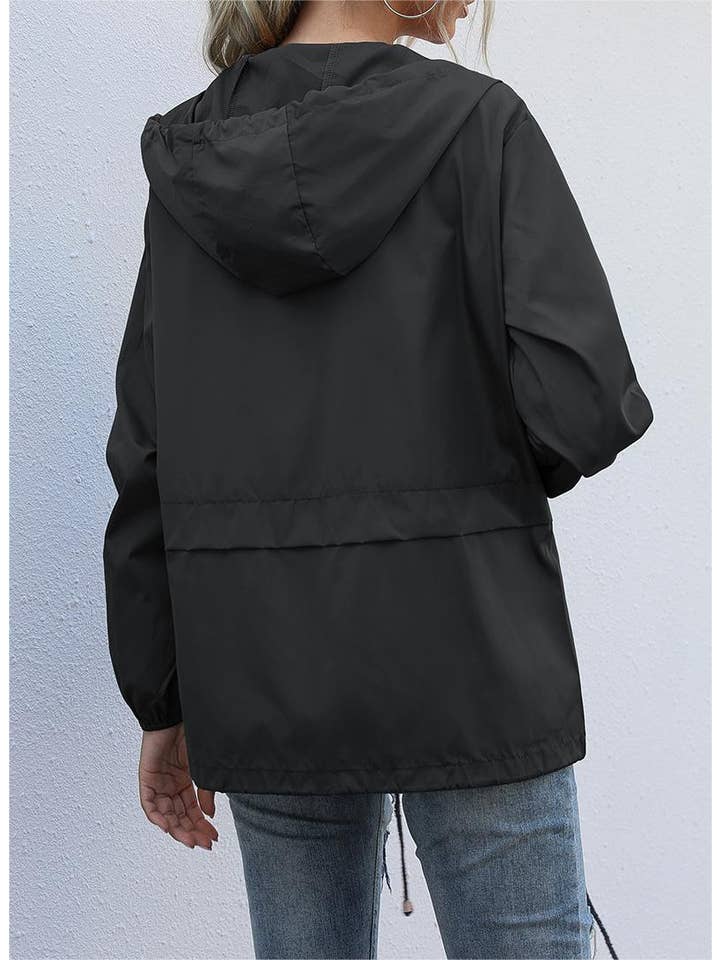 Rosa Clothing - Wholesale Jacket - Women's - Zip waterproof raincoat lightweight hoodie jacket1