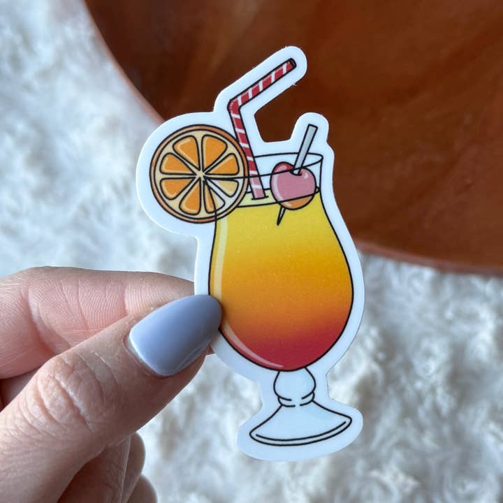 Tequila Sunrise Cocktail Sticker for wholesale by Big Moods