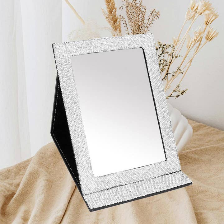 Sensibling Corp. - Wholesale Makeup Mirror - Bling Studded Folding Makeup Mirror4