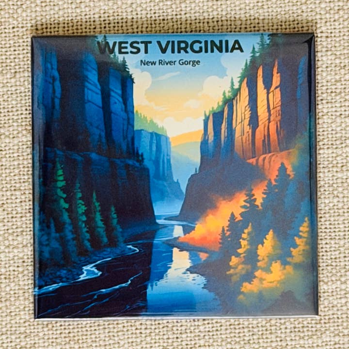 Aimant de l'État de Virginie-Occidentale - New River Gorge pour la vente par Cozy Print