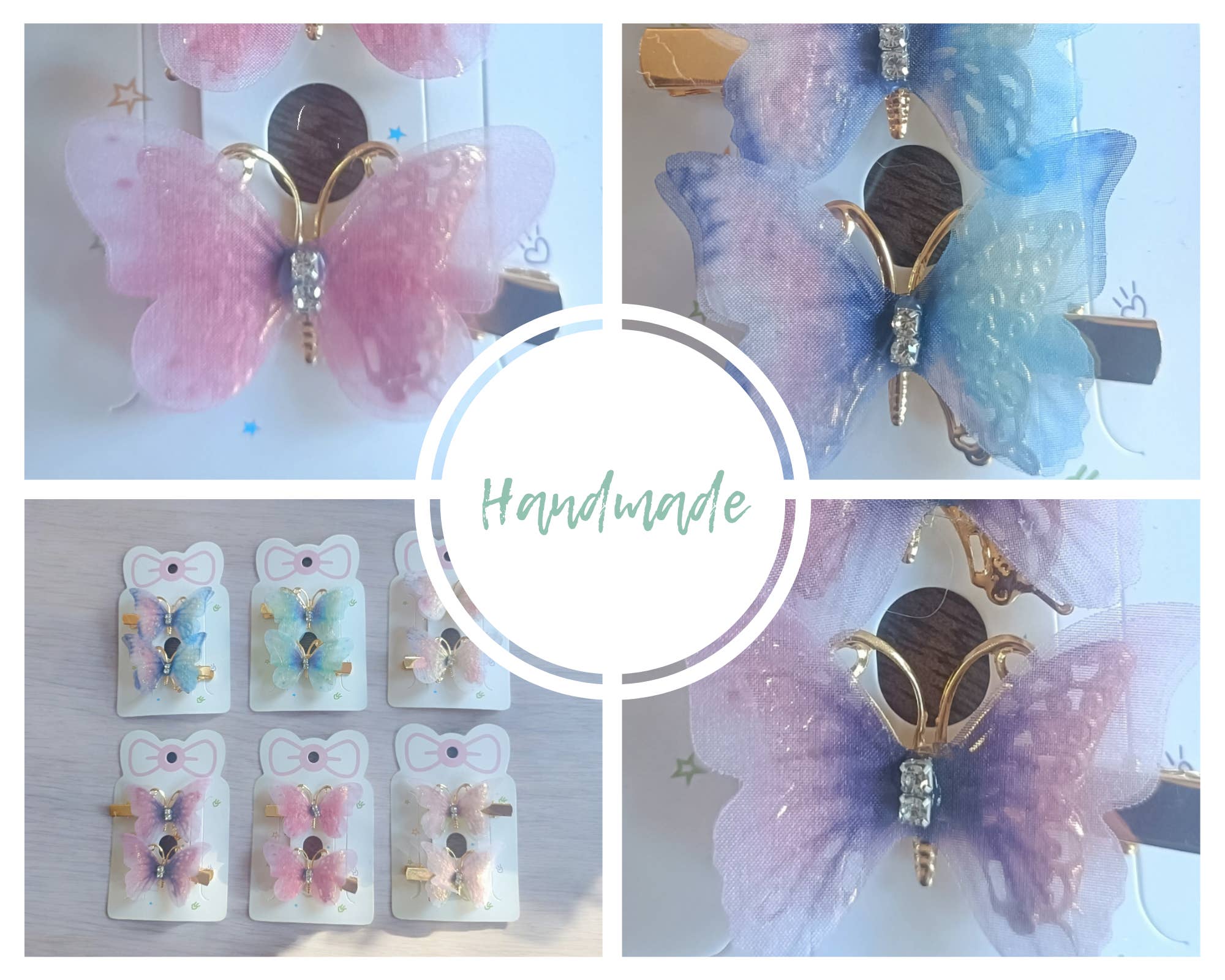 Kids4trendy – wholesale Hårklämma - Barn – Set med fjärilsglitter hårspännen