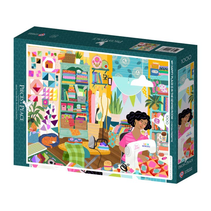 Pieces & Peace - Wholesale Puzzle - Adult - 1000 Piece Puzzle - My Happy Place is in the Sewing Room