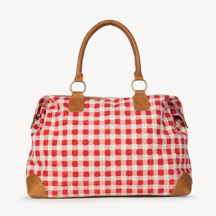 Malti Weekender - Tomato Gingham for wholesale by JOYN
