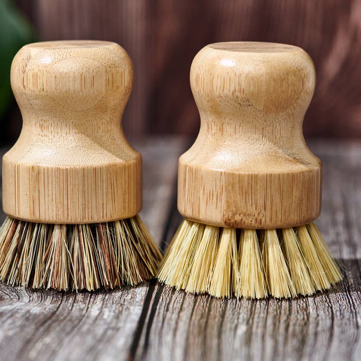 Desesh - Wholesale Cleaning Brush - Bamboo Handle-less Dish Scrubbing Brush (Plastic Free)