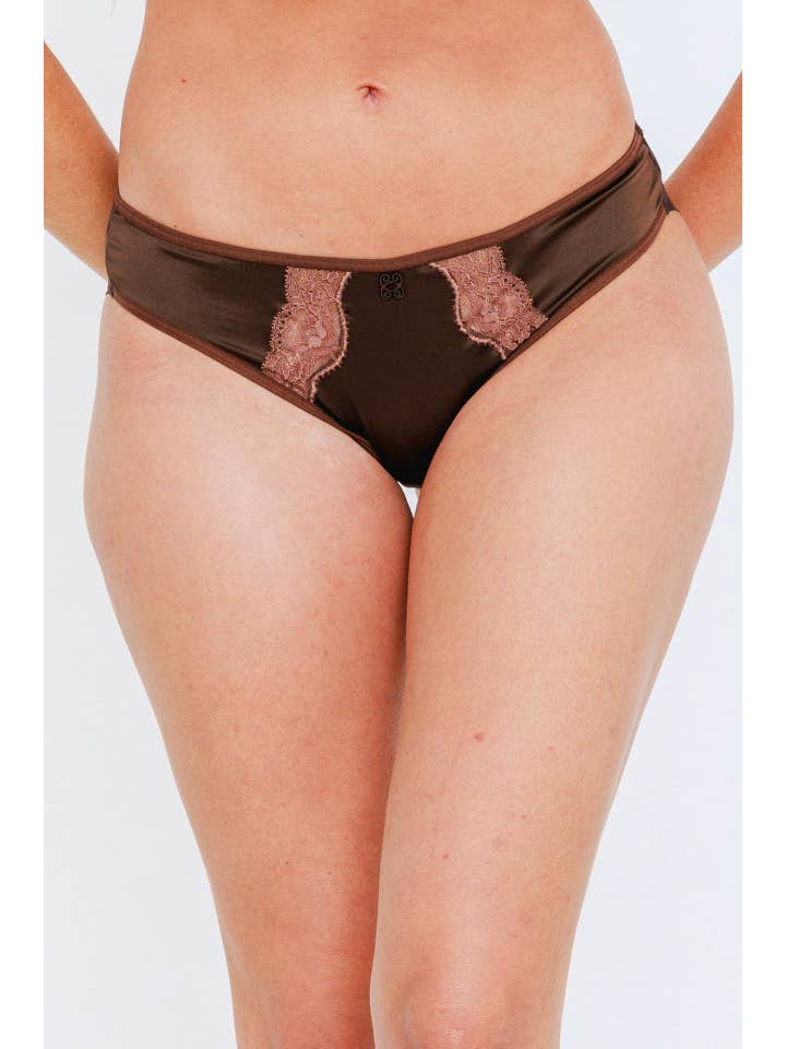 Vannina Vesperini - Wholesale Underwear - Women's - Silk panties, Chocolate - Coffee2