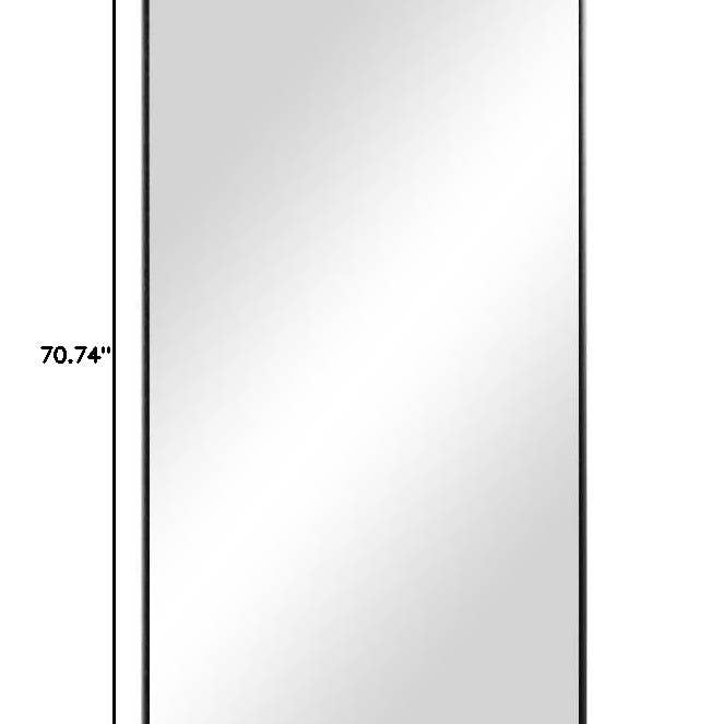 HomeRoots - Wholesale Vanity Mirror - 71" Black Metal Leaning Framed Full Length Mirror2