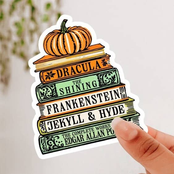 Adhesivo de Halloween de Spooky Books para venta al por mayor de Awfullynerdy.co