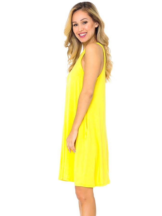 Burgundy Apparel - Wholesale Dress - Women's - TANK DRESS WITH POCKETS18