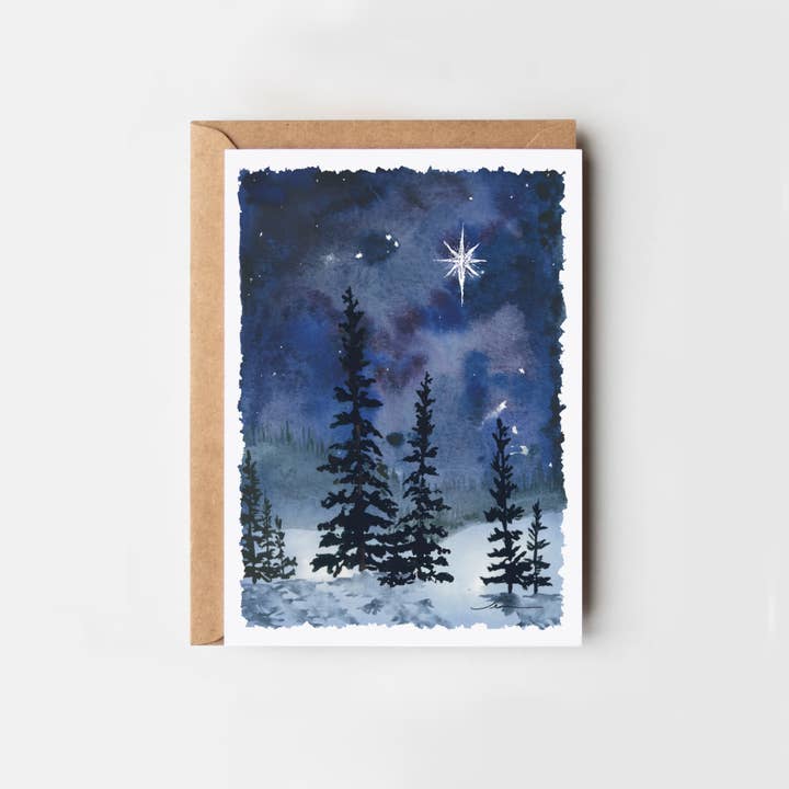 Christmas Star wenskaart voor wholesale door Creative Leaf