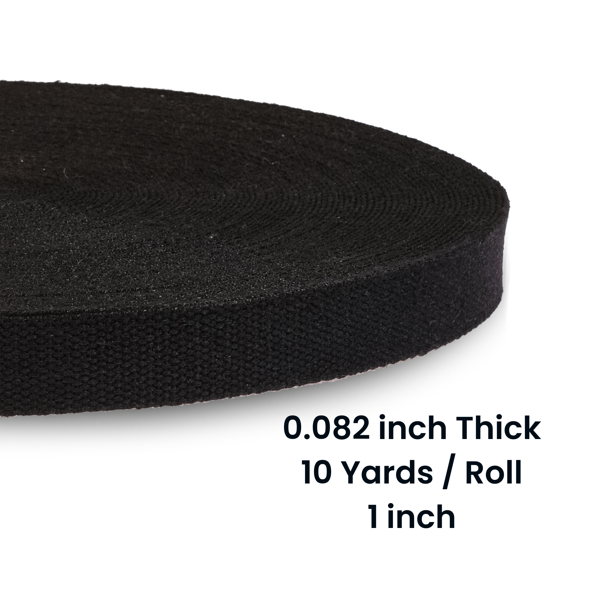 Dream Trimming Goods LLC – Großhandel Bastelzubehör – 1" x 10 Yards schwarzes schweres Baumwollband zum Nähen von Griffen3
