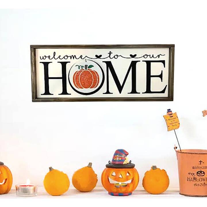 Welcome To Our Home Auswechselbares Holzschild, für den Großhandel von Chatty Timbers Marketplace