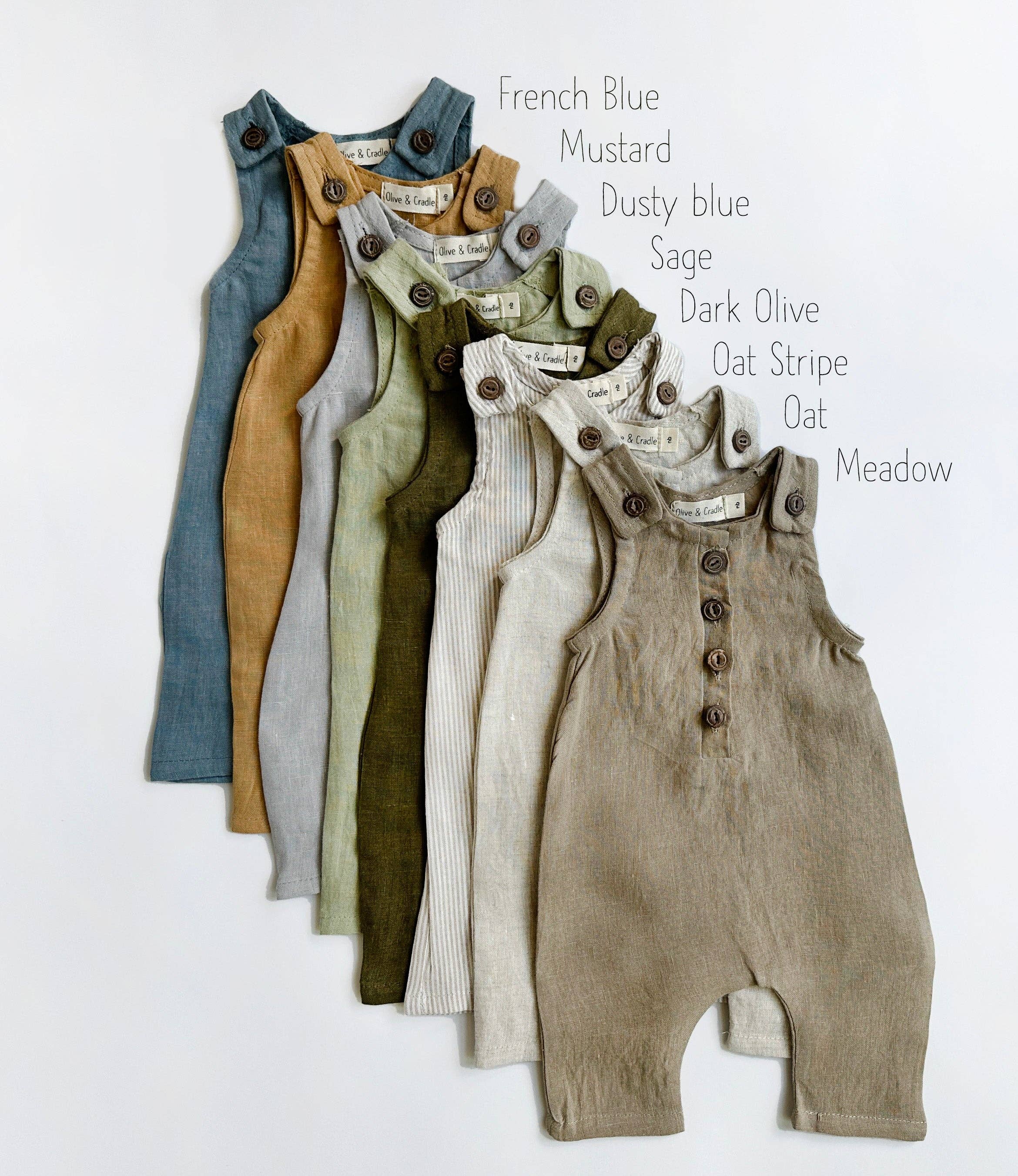 OLIVE & CRADLE - Wholesale Jumpsuit - Baby - Pierre II Linen Jumper2