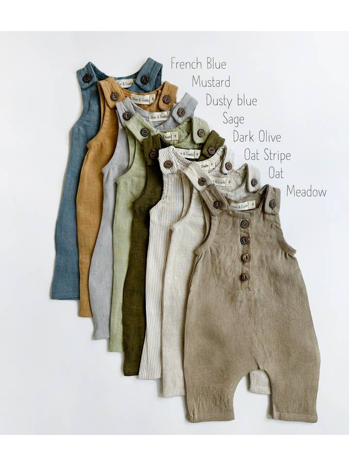 OLIVE & CRADLE - Wholesale Jumpsuit - Baby - Pierre II Linen Jumper2