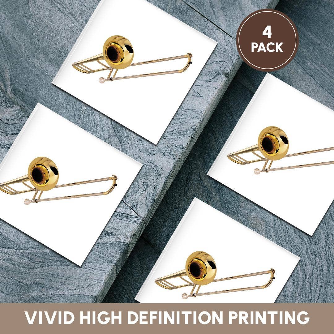 3dRose - Wholesale Coasters - 3dRose, Trombone, Coaster5