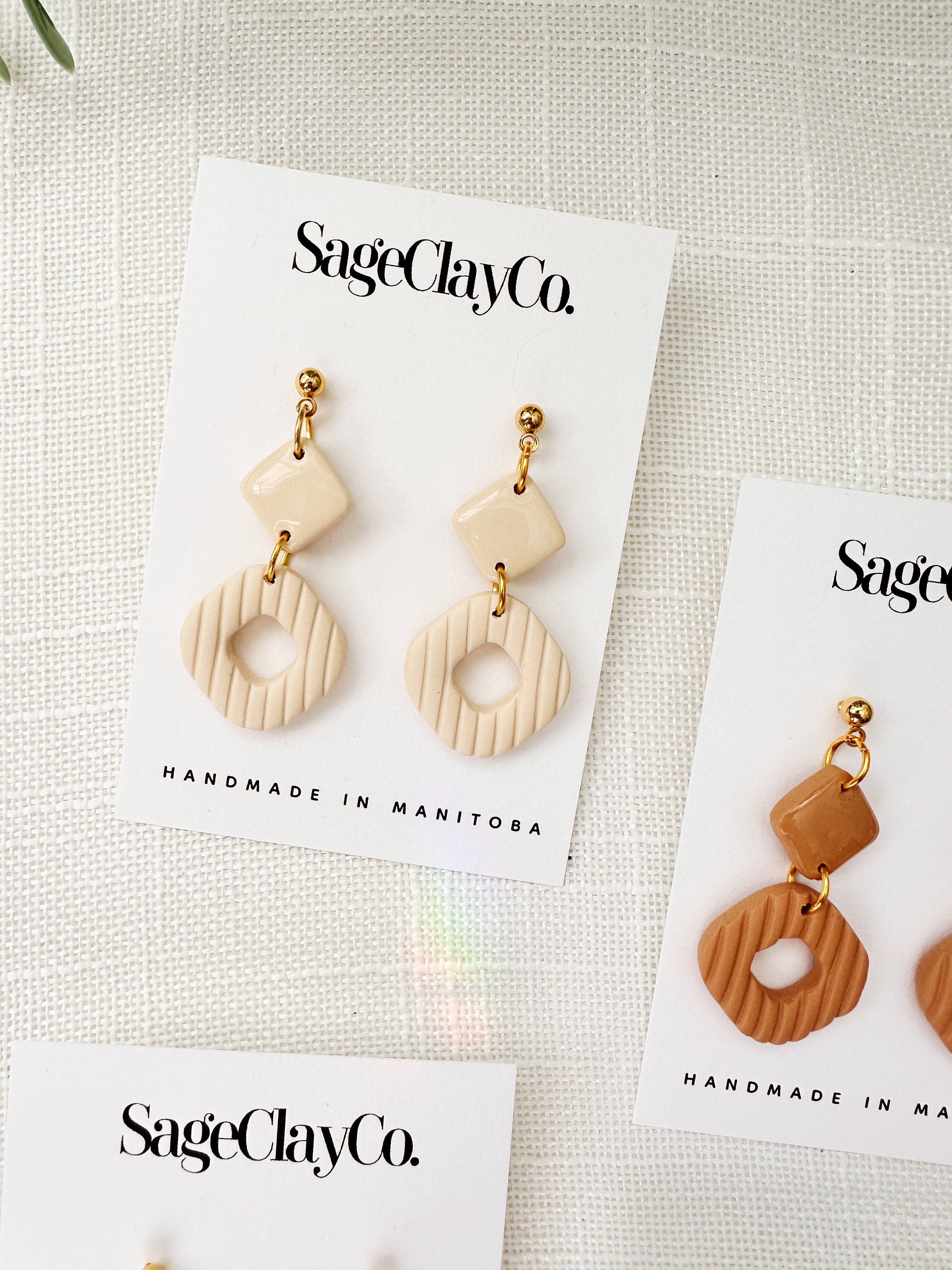 SageClayCo - Wholesale Dangle Earrings - Shannon | Earth Tones Collection3