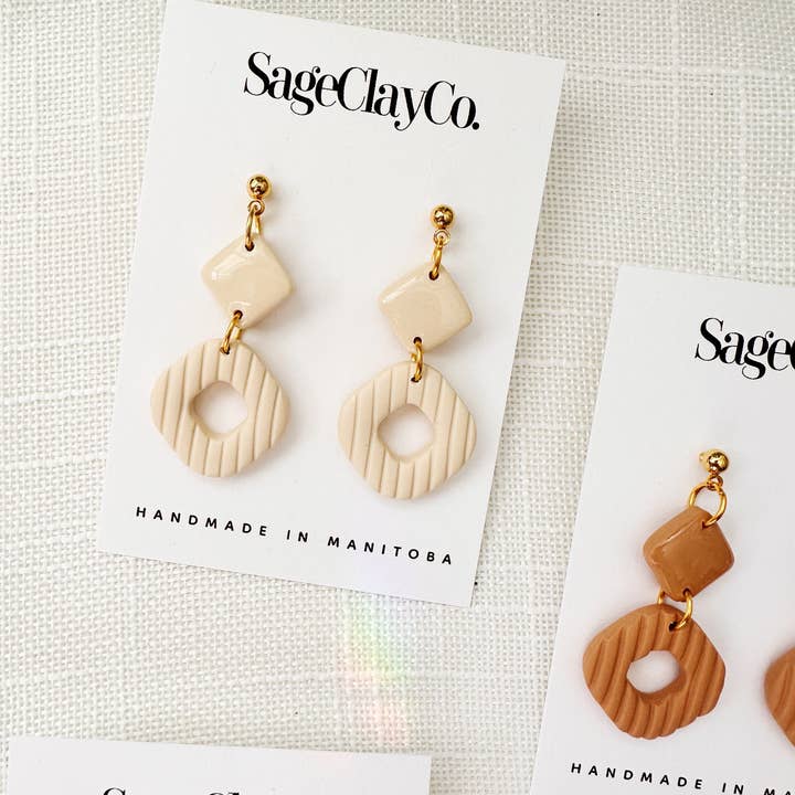 SageClayCo - Wholesale Dangle Earrings - Shannon | Earth Tones Collection3
