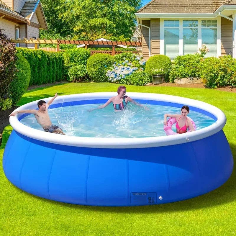 39F Inc. - Vente Jeu gonflable - Piscine Gonflable Papillon, 366*76cm, PVC Bleu2