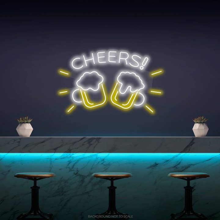 Cheers beer mugs ledneon for wholesale by Helloneon